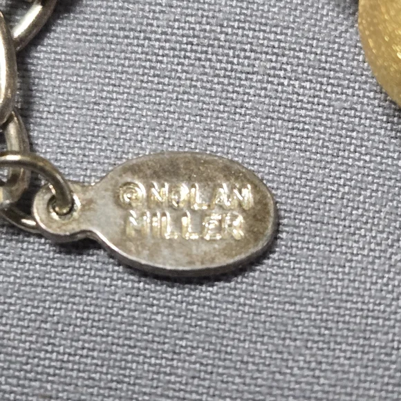 Nolan Miller Always Young At Heart Tri Color Beaded Necklace Textured Gold Tone - Picture 2 of 4